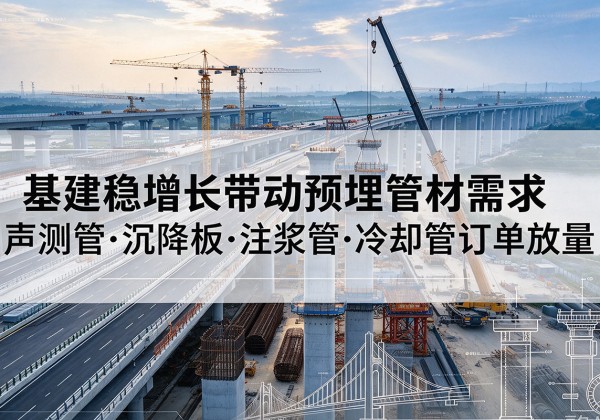吉县基建稳增长带动预埋监测管材需求，声测管、沉降板、注浆管订单持续放量